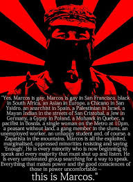 "Onur, milliyeti olmayan o ulustur, aynı zamanda bir köprü olan o gökkuşağıdır, içinde hangi kanın dolaştığı önemli olmayan kalpteki o tınıdır; sınırlar,gümrükler ve savaşlarla alay eden o asi itaatsizliktir."
#SubcomandanteMarcos #YaBasta #Zapatista