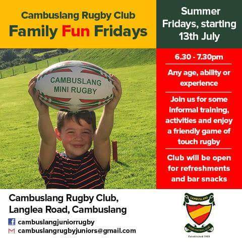 Family Fun Friday's start tonight! Don't miss out, all welcome. <a href="/CambuslangJ/">CambuslangRugbyJuniors</a> #family #rugby #fun #cambuslang #rugbyunion