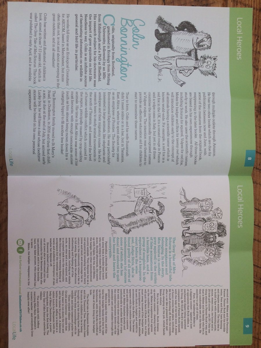 ColBonnington's tweet photo. Local magazine doing a wee story about me &amp; my books :-) #ChildrensBooks #wildlife https://t.co/52qunljfO9