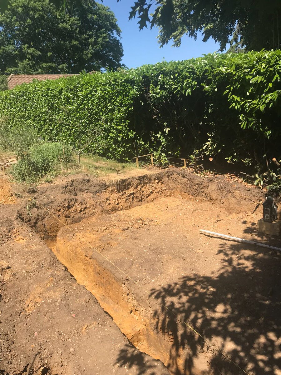 crgroundwork's tweet photo. In Romsey we’ve completed the foundations and blockwork for the evening terrace. #colinrogersgroundwork #avizestructuralengineering #tealsgardeningservices #dogwonder https://t.co/HKQ3KKWR7R