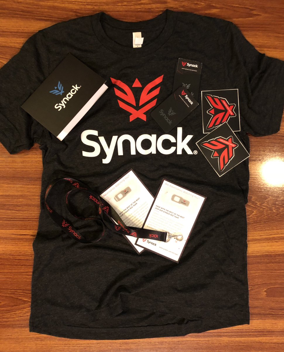Thank you for the swag <a href="/synack/">Synack</a> <a href="/SynackRedTeam/">Synack Red Team</a>!