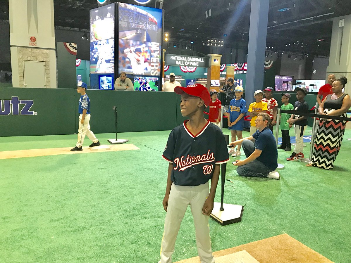 MoletteGreen's tweet photo. Ready to steal a base! Just one of many interactive exhibits at  #Fanfest https://t.co/mlUf8D4fuP https://t.co/K8JkBW3jHe