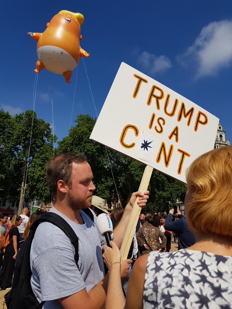 evijssel's tweet photo. That is all there is to say BAM! @annesaenen #TrumpVisitUK #TrumpUKVisit #Trump https://t.co/wGR5u8tw4W