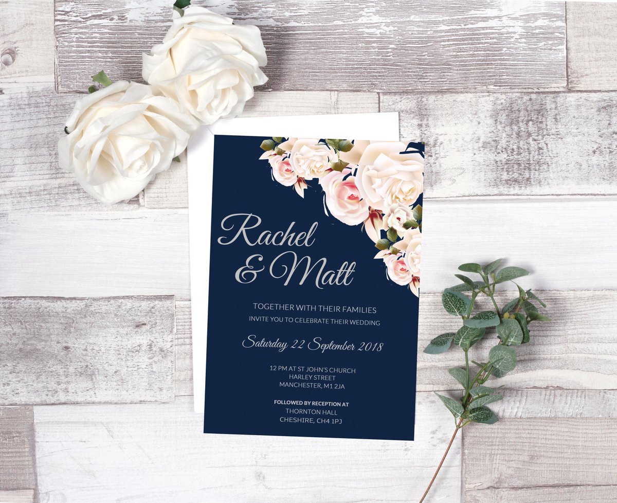 Give your #wedding a touch of elegance with our classic navy floral design.

Visit featherandgracedesign.co.uk/wedding/ to view the full range.