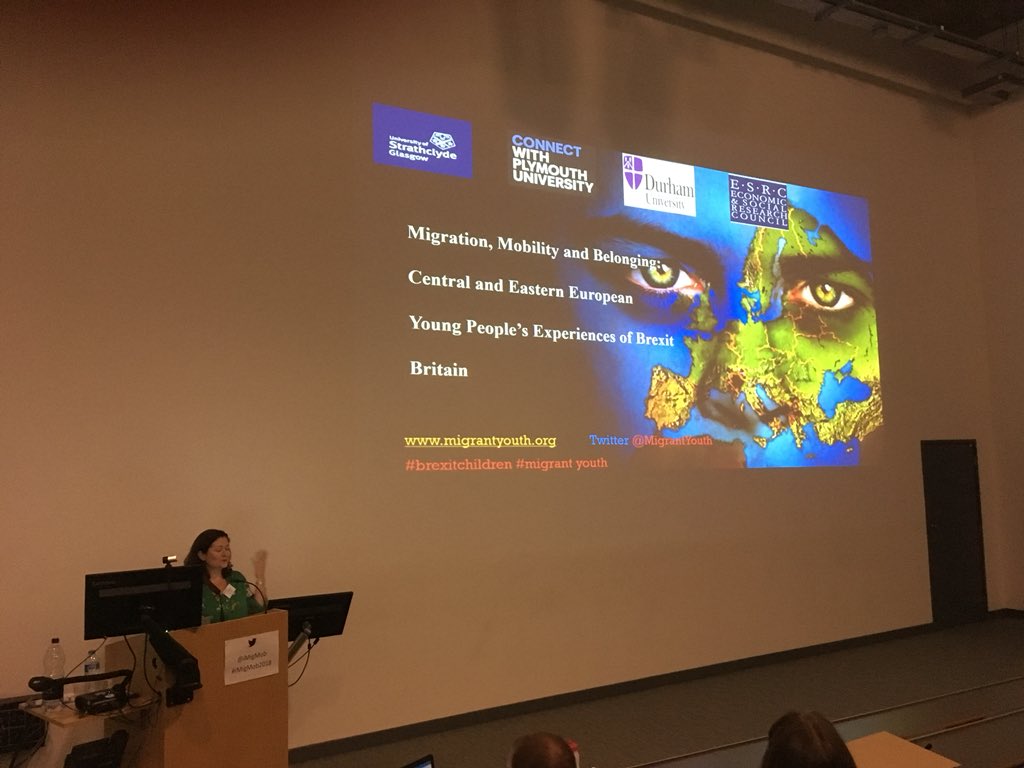 Here to Stay? Naomi Tyrrell and Claire Kelly discussing migration, mobility and belonging among young EU migrants in relation to Brexit <a href="/iMigMob/">Migration Mobilities</a> #iMigMob2018