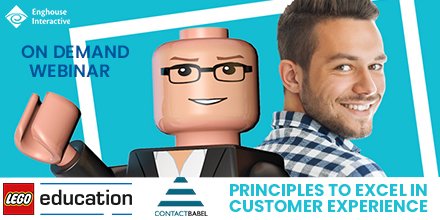EnghouseInterac's tweet photo. Catch up on our webinar where Kim Bright, LEGO Education’s Global Consumer Services Senior Manager explains how they use the power of the brand  and brand values to drive customer experience. https://t.co/GxMBayORU6 https://t.co/HwjKMKOPKp