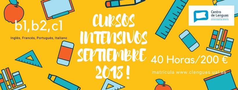 Abierto el plazo de matrícula para los cursos INTENSIVOS DE SEPTIEMBRE. Prepara  tú examen  con profesores cualificados. <a href="/ualmeria/">Universidad de Almería</a> @aulamagna
-INGLÉS. Preparación  exámenes Cambridge:
-FRANCÉS. Preparación  exámenes DELF (B1, B2) DALF (C1)
-PORTUGUÉS, ITALIANO