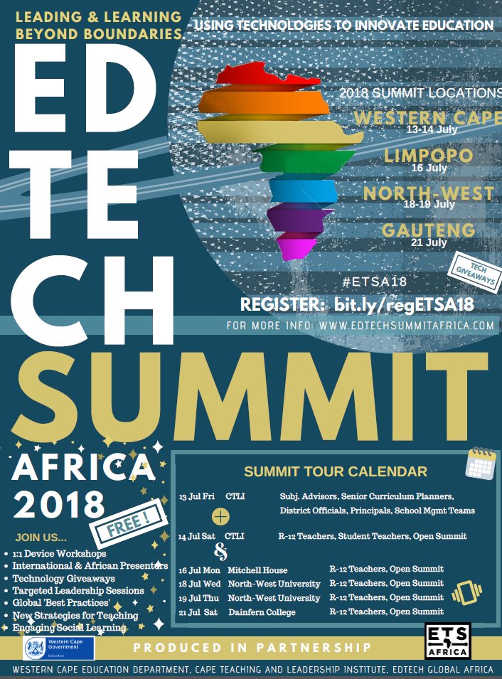BreteauFound's tweet image. Today is the first day of #EdTechSA2018 and numbers are higher than ever! @EweesMona, @BreteauFound&apos;s programme manager, is presenting to a captive audience of leaders about using technology to differentiate instruction.Please register at edtechsummitafrica.com All are welcome!
