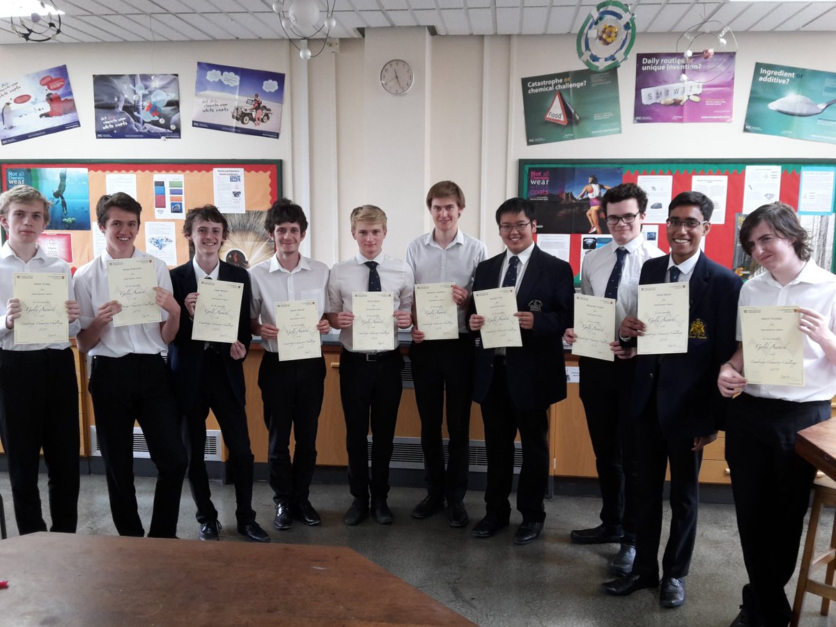 Huge congratulations to our ten Year 12s who achieved a gold award in this year's <a href="/C3L6/">C3L6</a> Cambridge Chemistry Challenge: this is the highest number of gold awards our students have ever attained in any given year! #goHabsAdams