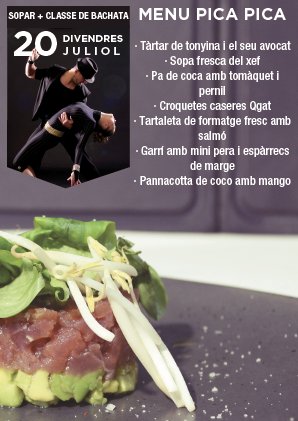 Ya hemos colocado en todas nuestras meses el menú del evento.

Hemos trabajado duro para crear un menú interesante, que llene tu cuerpo de energía, pero que no pese. Así luego podrás volar sobre la pista!

Quieres más información? 
Visita nuestra web: qgatrestaurant.com/es/20-de-julio/