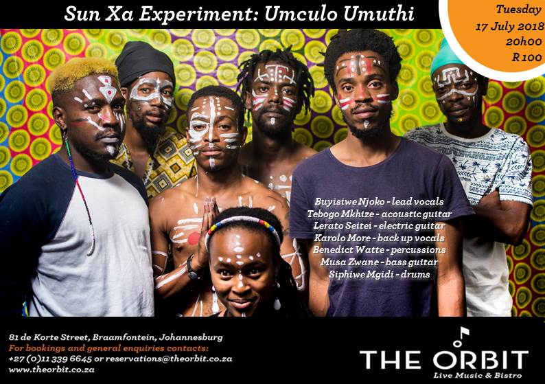 This Tuesday at the Orbit in Jhb. You don't want to miss it. #SunXa #TheOrbit #UmculoUmuthi