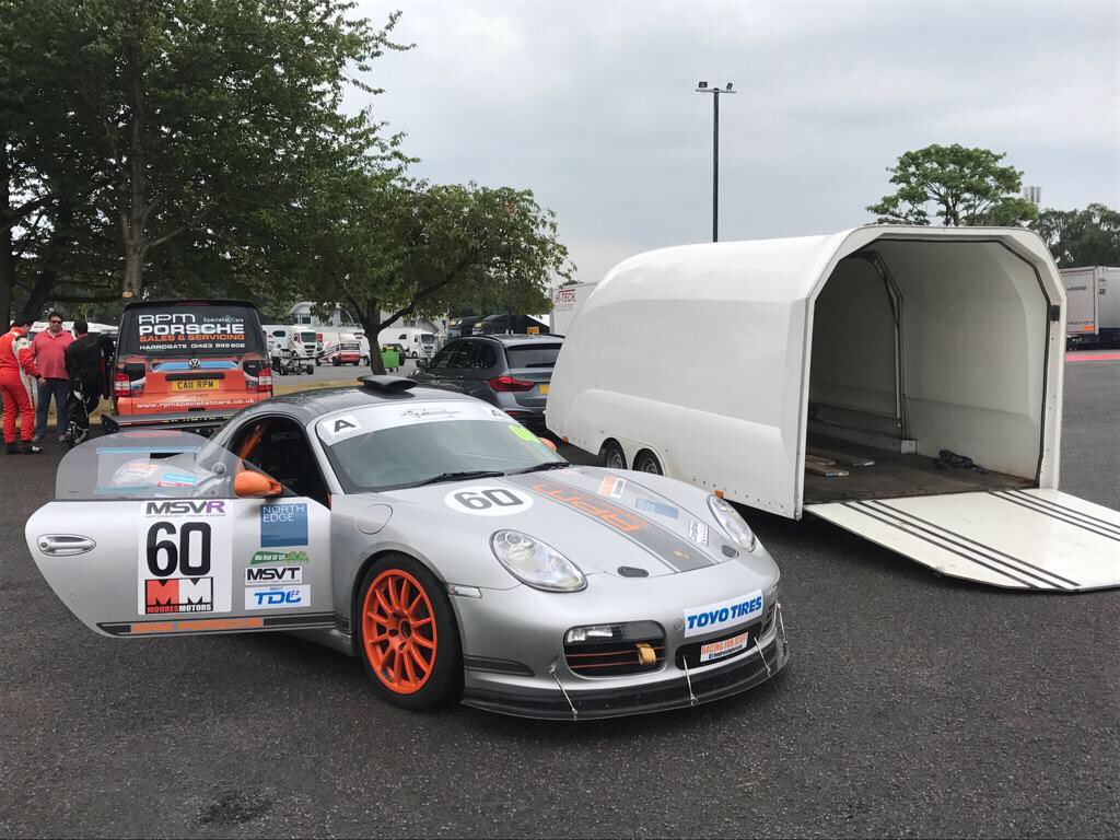 We’re down at <a href="/Oulton_Park/">Oulton Park</a> today ready for testing our #porscheboxster in prep for tomorrow’s race <a href="/msvtracing/">MSVT Racing</a> 🏎💨