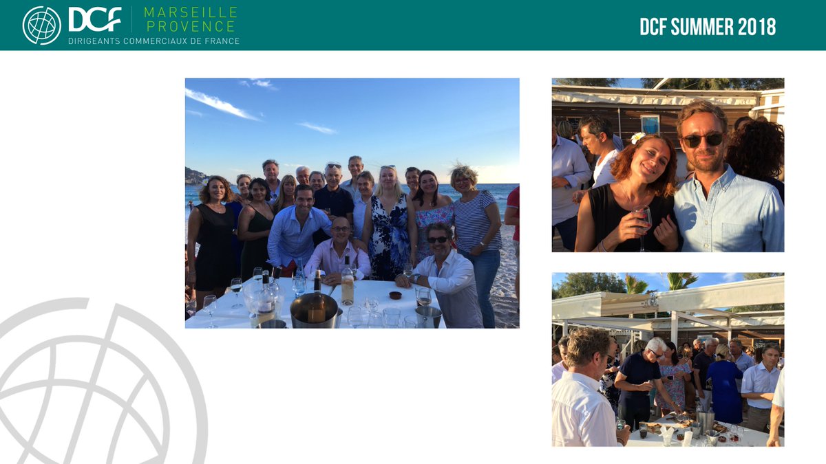 DCFMarseille's tweet photo. Soirée d'été exceptionnelle au @DCFMarseille en compagnie des associations @DCFToulon et DCF Nice . Les pieds dans l'eau entre amis et chez nos amis du Sporting .
Dirigeants Commerciaux de France (DCF) - Fédération Nationale
#DCF #IntelligenceCommerciale #Summer2018 https://t.co/0d0PlRKbBc