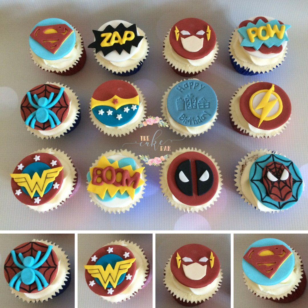 thecakebardevon's tweet photo. Marvel Comic Birthday Cupcakes - thanks to a commission via @moorchocolate Great fun to make - though I did have to research who the new Marvel characters were! #devoncakes #ashburton #devon #southwest @Torbay_Hour https://t.co/yCG1kaQUZS