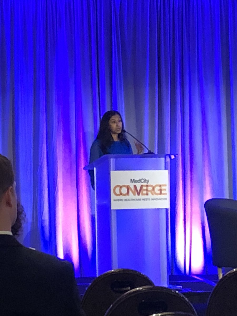 At MedCity conference #MCConverge - have been at many of these, not once opened as passionate and inspiring than this morning by Arundhati Parmar, VP and Editor-in-Chief.