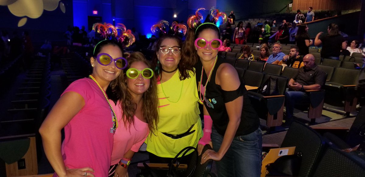 westmiamimiddle's tweet photo. Day #1 of #SYNERGY2018 and we are having a blast... from the past! Rockin' the 80's and representing our @MDCPSCentral Region with old school pride!  @SynergyMDCPS @MiamiCAO @MDCPS @MDCPS_MSR https://t.co/UejSumQghz