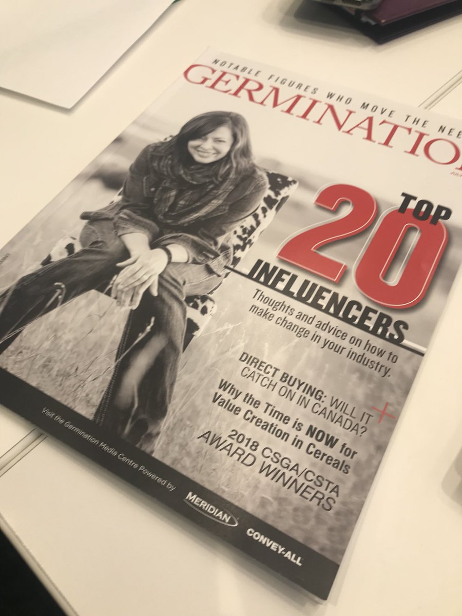 achood4mu's tweet image. Hey looky there... my colleague and friend, @CamiDRyan is on the cover of @GerminationMag.  She has been recognized as a Top Influencer in Ag.  Well deserved as she is certainly inspiring to me every day!!