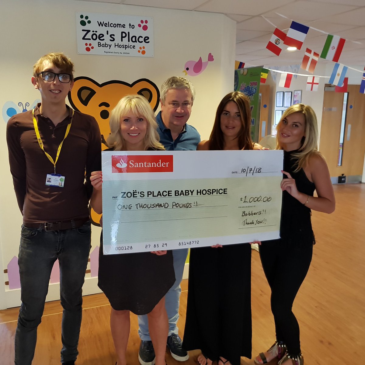 Zoe's Place Baby Hospice, Liverpool (@zoesplaceliv) on Twitter photo Great to meet the team from <a href="/Bobbers_Hair/">Bobbers Hairdressing</a> yesterday who popped in with an amazing £2000 for the little lives here at our hospice #zoesheroes Great to meet the team from <a href="/Bobbers_Hair/">Bobbers Hairdressing</a> yesterday who popped in with an amazing £2000 for the little lives here at our hospice #zoesheroes