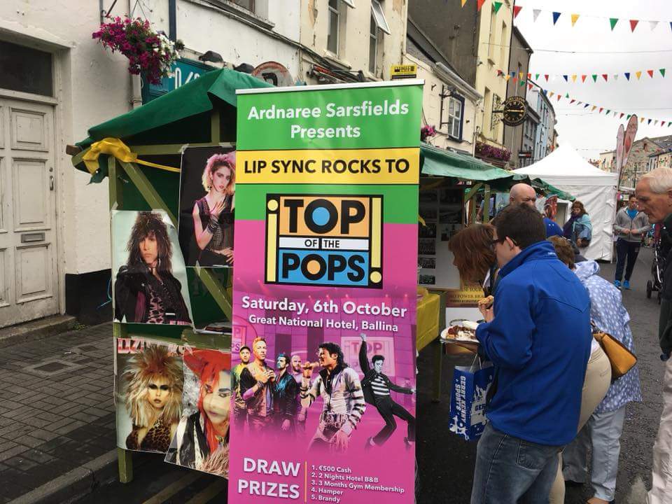 Visit the Ardnaree Sarsfields stand at the Salmon Festival Heritage Day today. Plenty of old photos on display, plus the football from the 1951 All Ireland Final thanks to Behy NS. 

We are also promoting Lip Sync Rocks to Top of the Pops with a hamper to be won day!!