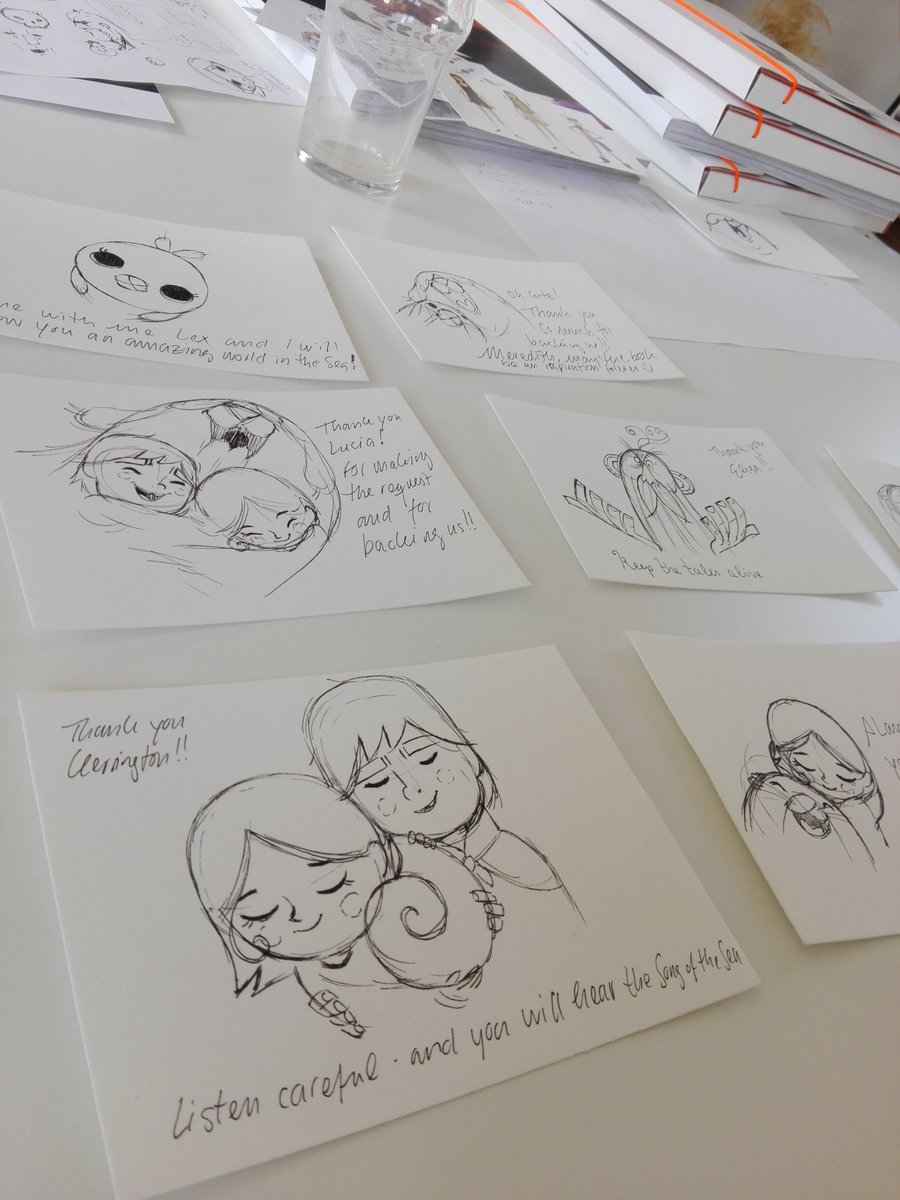Busy making the last 'Thank You' cards for the backers of the magazine #Kickstarter 📄✍ (Missed the Kickstarter? You can still order the magazine here: itsoncraft.com/artzine/) #songofthesea