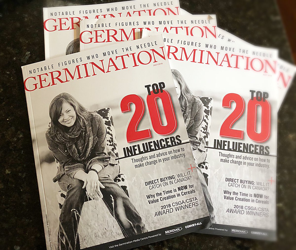 CamiDRyan's tweet image. Even better than the cover of Rolling Stone magazine! 

Thanks to @GerminationMag for recognition as a Top Influencer in the Canadian seed industry. It is an honour to be recognized alongside such an amazing group of brilliant people! I owe this industry so much!