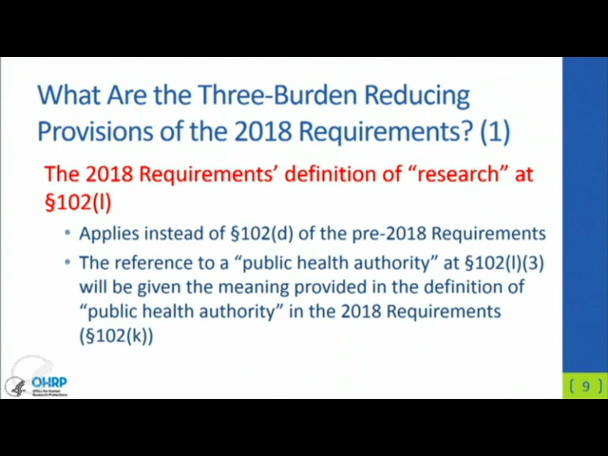 FDAadcomm's tweet image. OHRP explains that default is current #CommonRule. if you decide to transition to the #RevisedCommonRule before 2019, all 3 burden reducing provisions apply &amp;amp; you can't take the decision back. #CommonRule #SACHRP
For more details see our background report: sac-tracker.com/sachrp-2018071…