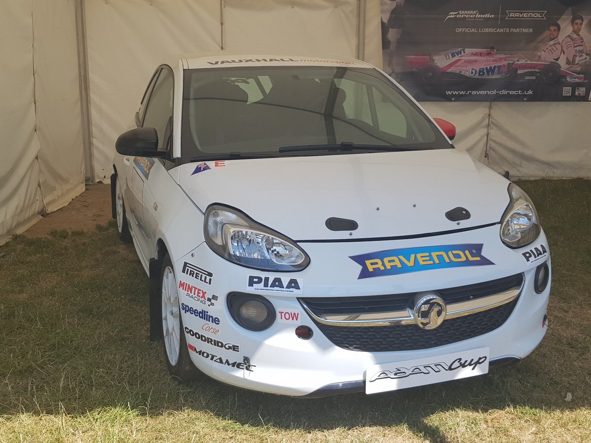 MajorMotorsport's tweet photo. One of our @VauxhallJunior Adam CUP Rally Cars was on display on our partner @RAVENOLUK's and @ForceIndiaF1's Stand, at @SilverstoneUK Woodlands last weekend !!
#AdamCUP #VauxhallMotorsport #ForceIndia #FormulaOne #Silverstone #BritishGP #WoodlandsCampsite #SimonMauger #RavenolUK https://t.co/j0h6iCVjNJ