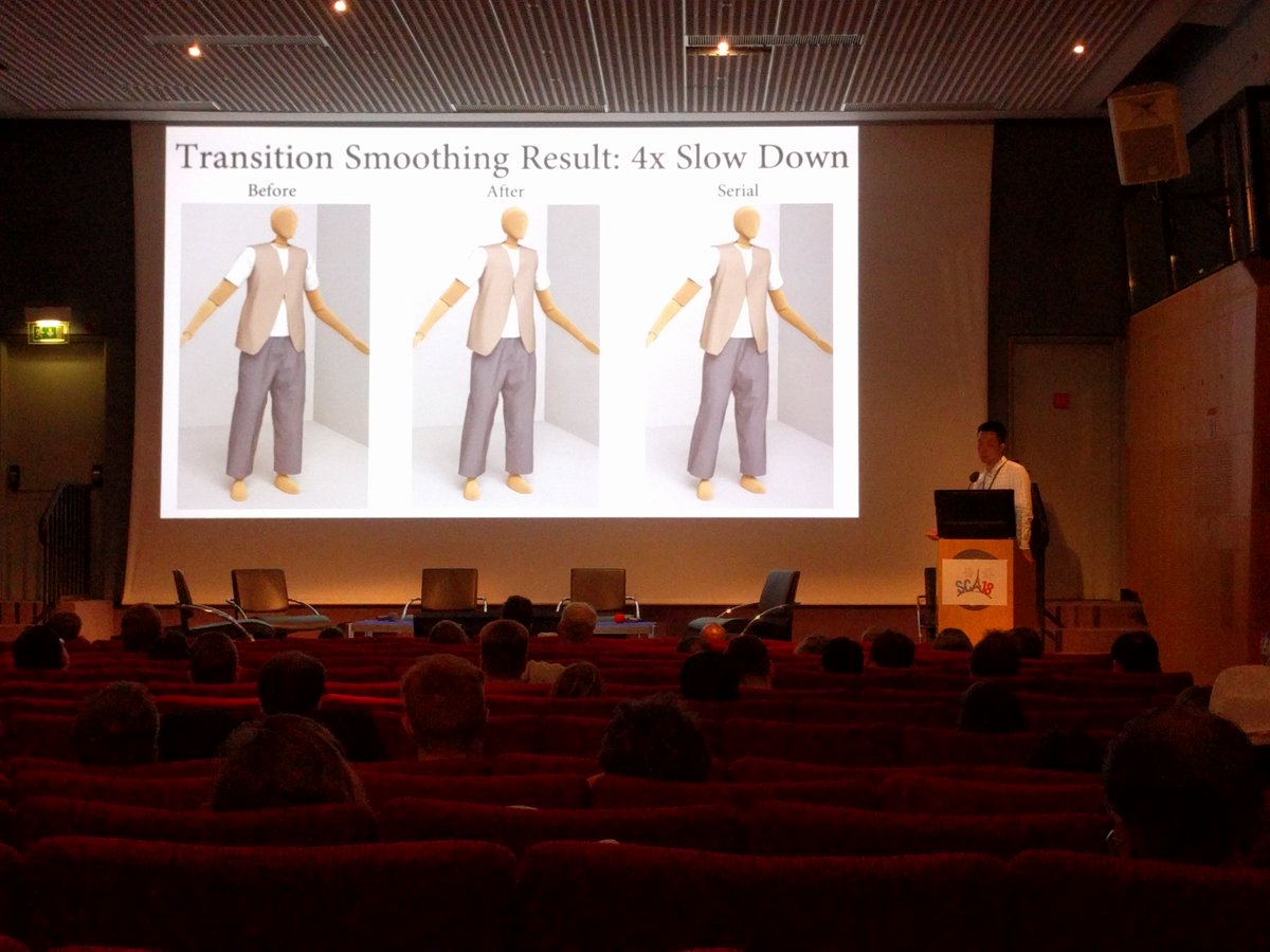 SCA_2018_Paris's tweet image. First session at SCA&apos;18 about Contact, Cloth, and Collision.