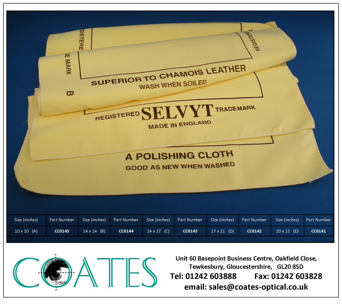 CoatesOptical's tweet photo. Professional Selvyt SR Polishing Cloth used widely for many applications.
#coatesoptical 
#optician 
#spectacles 
#glazinglab 
#lenscleaning
#polishing
#Selvyt https://t.co/10hPK09OyW