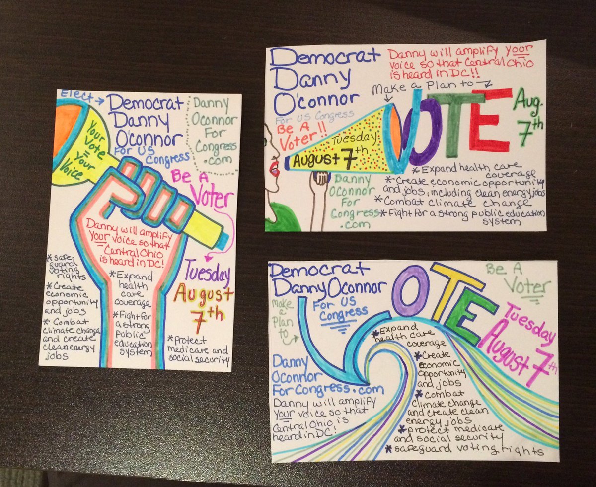 CraftivistG's tweet photo. 3 more #PostcardsToVoters in support of @dannyoconnor1 who will #AmplifyYourVoice and fight for #OH12
#YourVoteIsYourPower
#GOTV
#HealthcareVoter #dannyoconnorforcongress Join #PostcardsToVoters https://t.co/hBY8pGAeTg