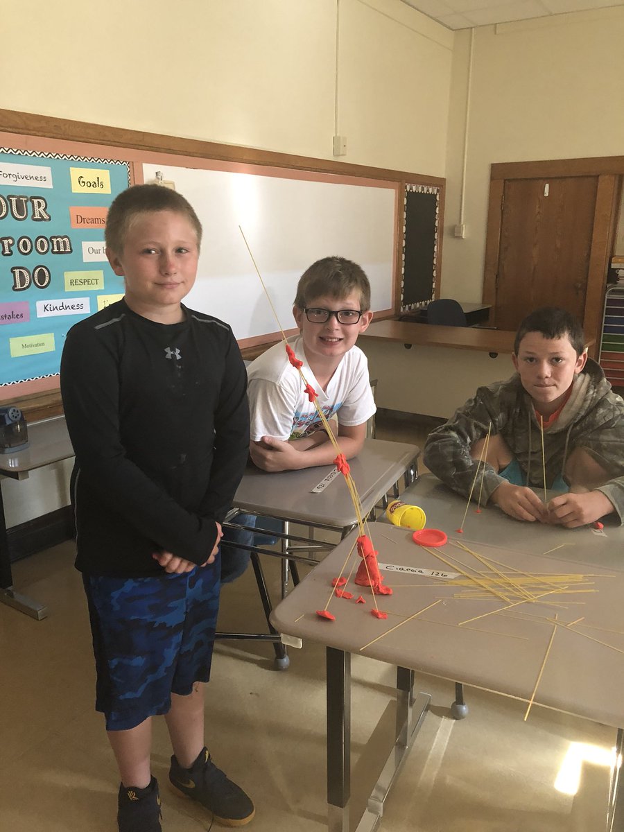 n0rthernenglish's tweet photo. STEM Class used spaghetti and hypothesized whether marshmallows or play dough would help them build a higher tower. Consensus? Play dough might be stronger. #summerprogram2018 #rscs #rscssummerprogram https://t.co/04TlpJAvEe