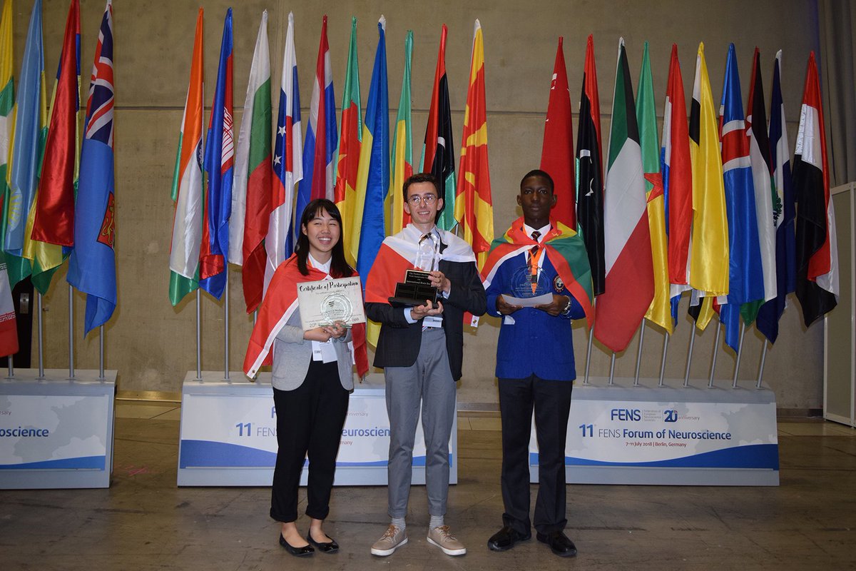 The International Brain Bee winners announced ow.ly/lBhj30kTXDy 
#FENS 2018 #BrainBee #congratulations #young #neuroscience #nerds