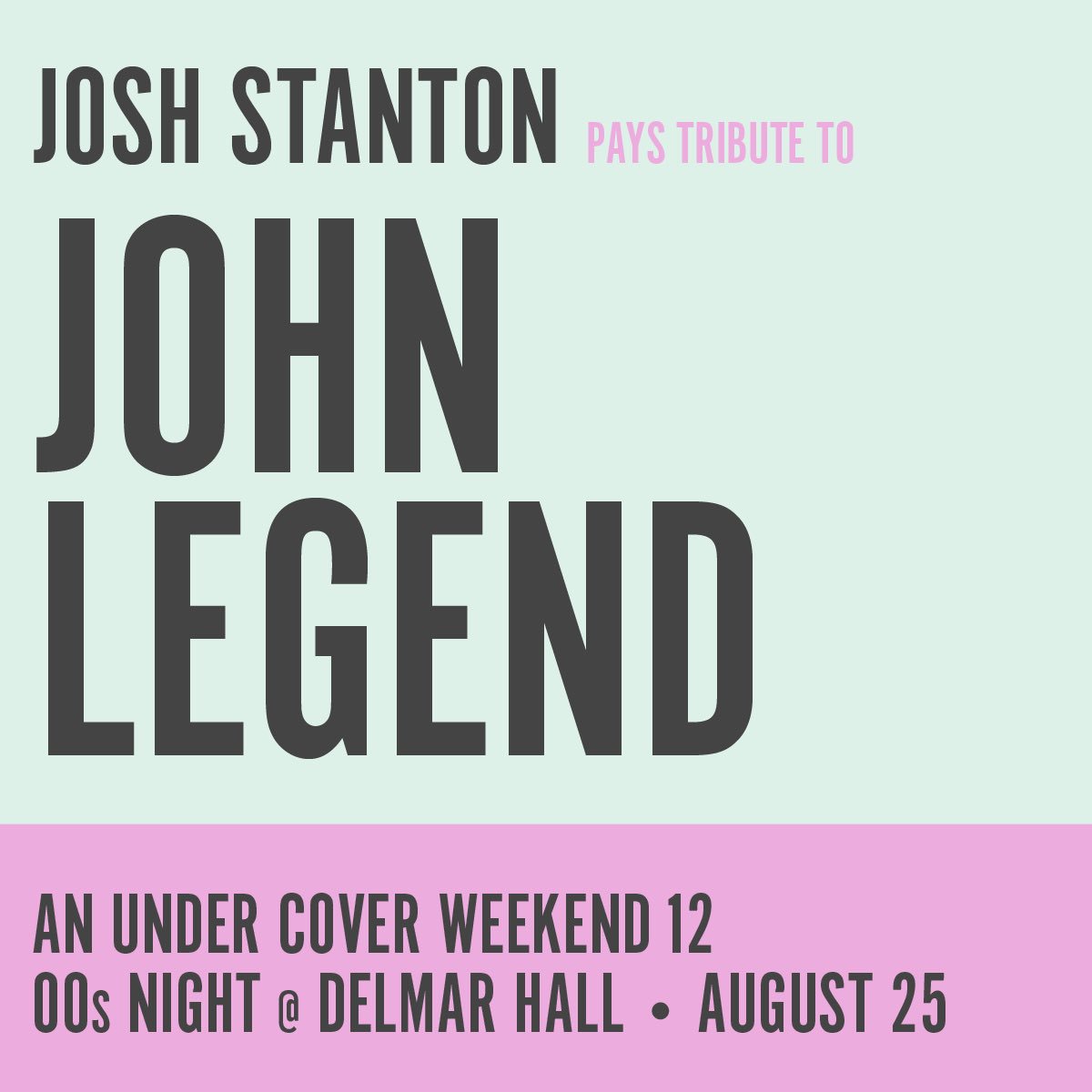 AUCW's tweet photo. Whoa! — Josh Stanton as John Legend for #AUCW12 00s night at @DelmarHallstl on August 25! https://t.co/ilEoyMH6IV