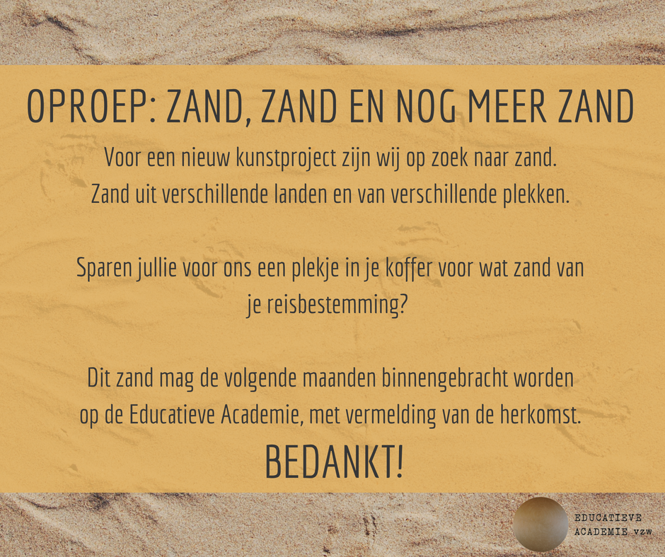 EducatieveAcade's tweet photo. Wij zoeken zand! Kan jij ons helpen? https://t.co/565oCl9Lpa