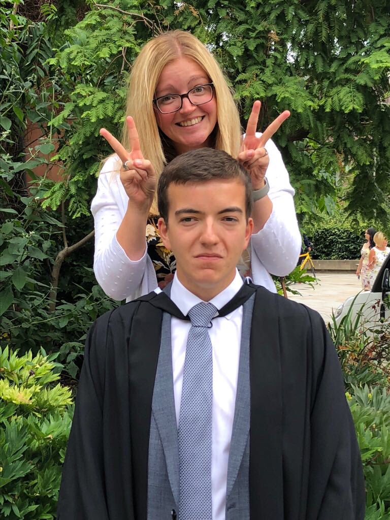 Rebek143's tweet photo. So proud of the not so little brother today @willsimpson169 graduating with a first class MChem degree! #graduate #realworkstartsnow #nclgrad @UniofNewcastle πβοΈ https://t.co/epCTUQ8g9u