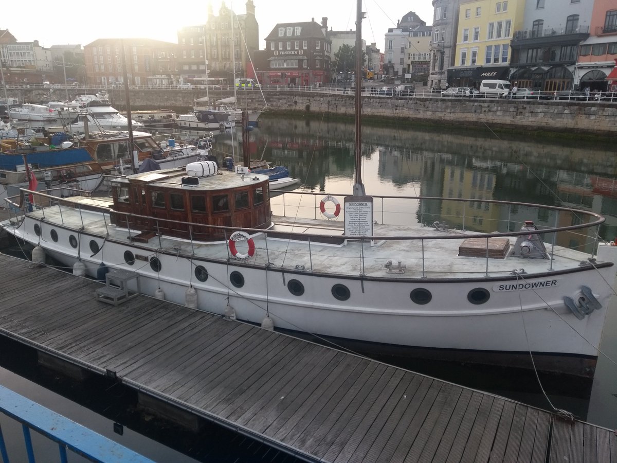 WarwalkerUpdate's tweet image. One of the Dunkirk 'little ships', Sundowner, moored in Ramsgate Harbour, Kent. She picked up 130 men from the beaches and was commanded by Charles Lightoller, the most senior officer to survive the sinking of the Titanic.