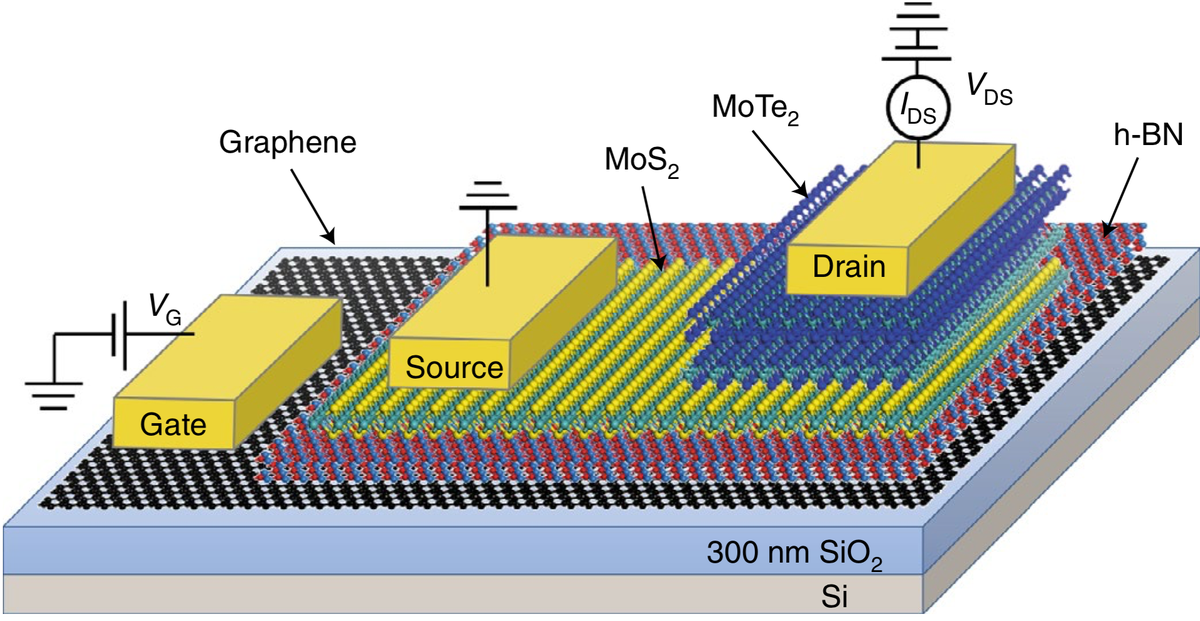 NatureElectron's tweet photo. A heterostructure made from various two-dimensional materials can be used to build a device that functions as a diode, transistor, photodetector and non-volatile memory https://t.co/VTmZWr6vtH https://t.co/kIk0VdKa2G