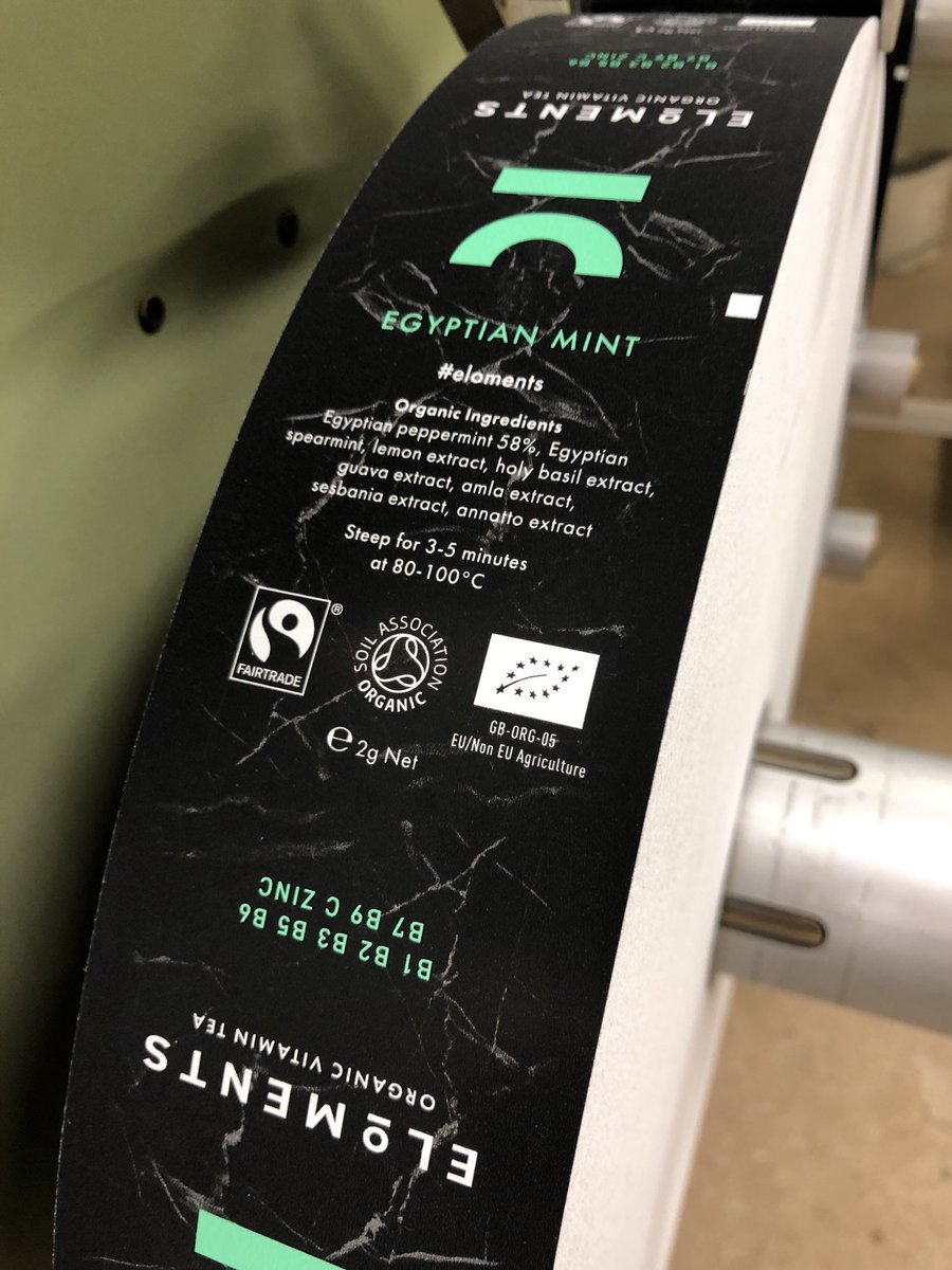 Theteafactory's tweet photo. first production run today for @elomentstea vitamin tea! Egyptian Mint first through https://t.co/YBVhFJZCqV