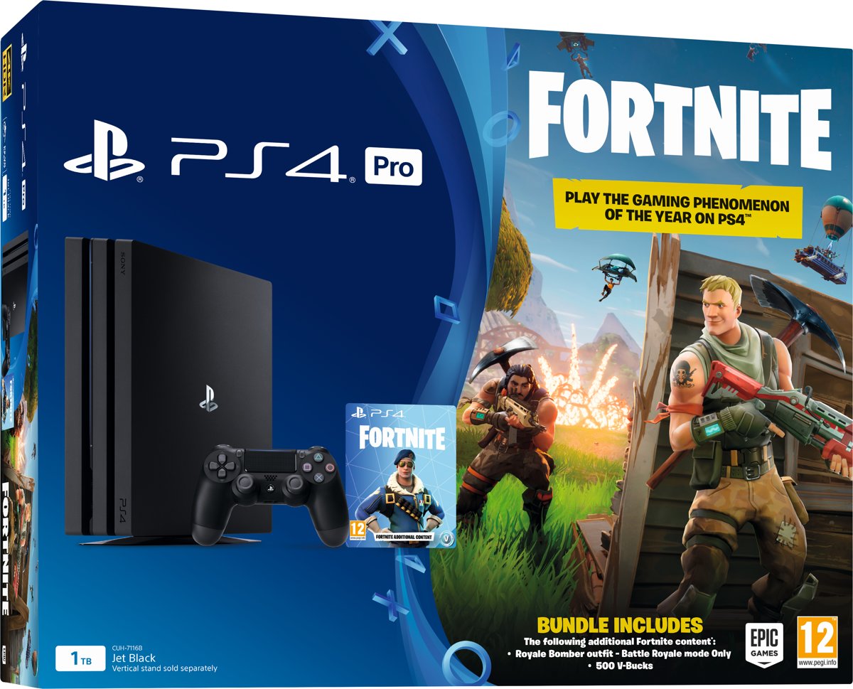 #Fortnite gebundeld met een #Playstation4Pro? Jazeker! Wij hebben hem op voorraad en direct leverbaar! goo.gl/nJW3cr