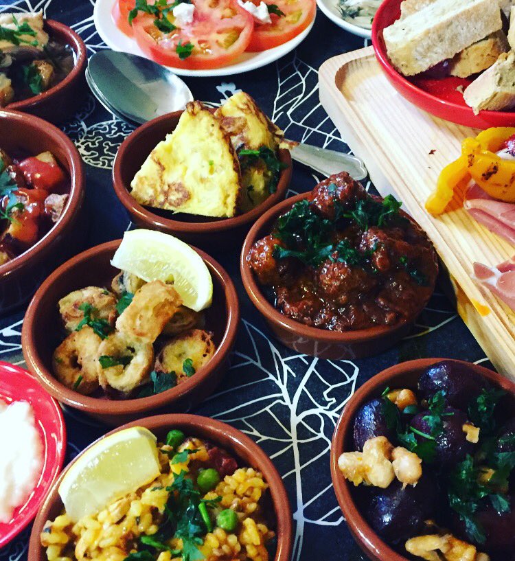 Only 1 table left for this Friday! Bring your friends for Tapas on the Patio....tasty food &amp; Sangria on our sunny, candle lit patio. It will feel like you’re on holiday! ☀️ #tapas #sangria #popuprestaurant #bromley #sundridgeparkvillage #cafe #localbusiness