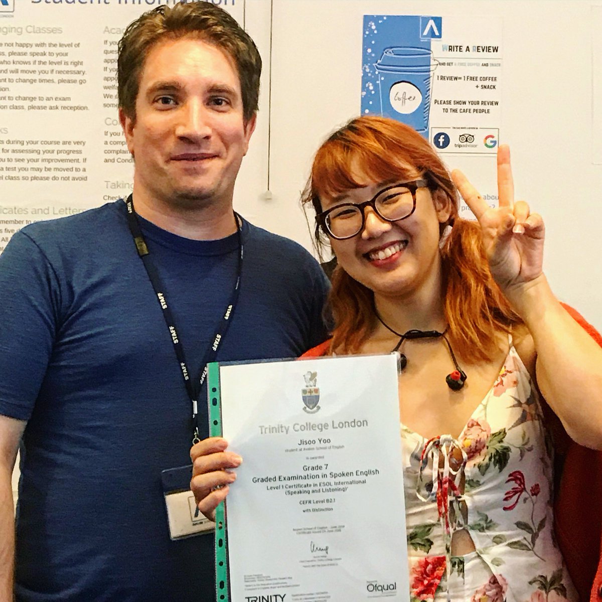 avalonschoolLDN's tweet photo. Well done Jisoo! She passed her Grade 7 #Trinity #GESE #speaking exam with distinction! #speakenglishbetter @TrinityC_L  #speakenglish #learnenglish #intercambio #イギリス英語 #英語 #体験談 #体験談 #語学学校 #ロンドン #留学 #trinitycollege #trinitycollegelondon #trinityGESE #ESL https://t.co/RicuHnOBiu