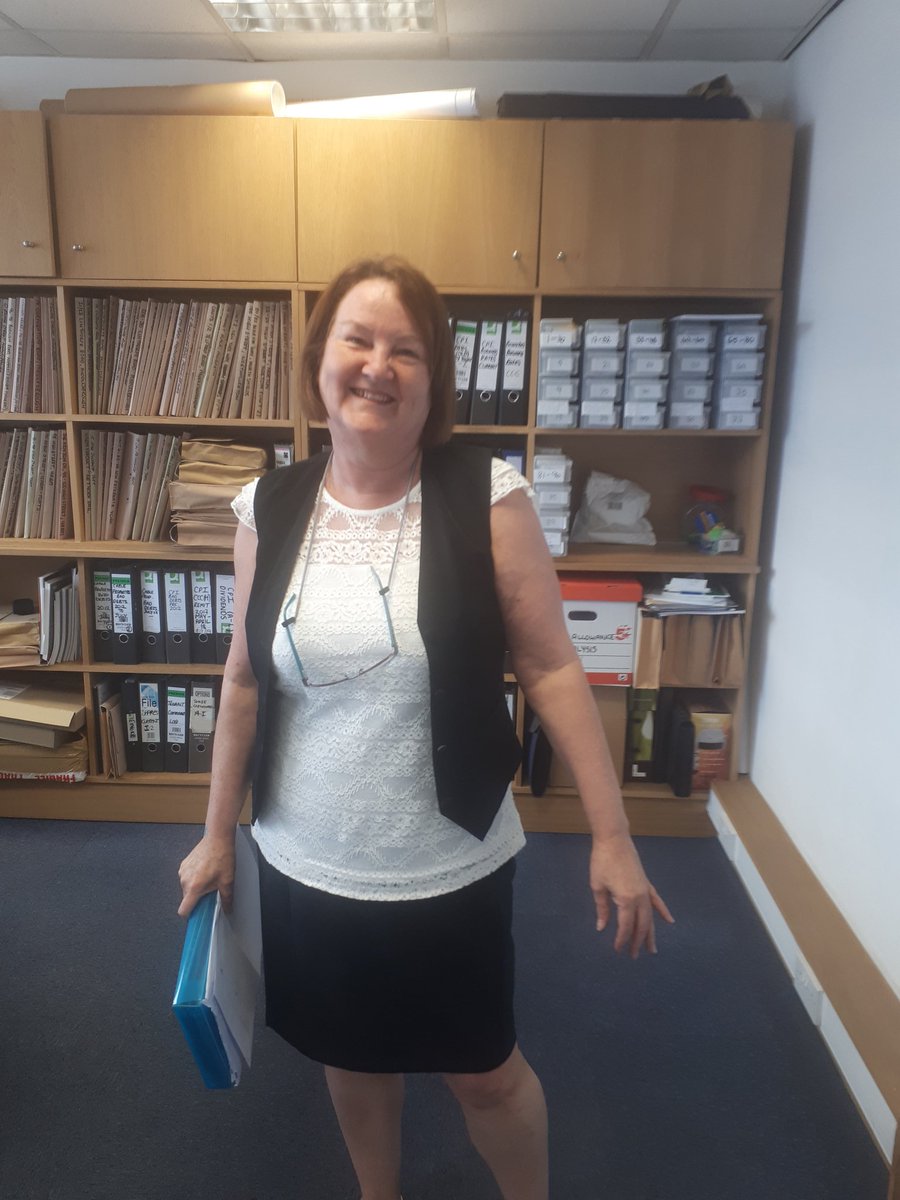 Lovely Lynne in our postroom has got involved with #WaistcoatWednesday today. What a star!