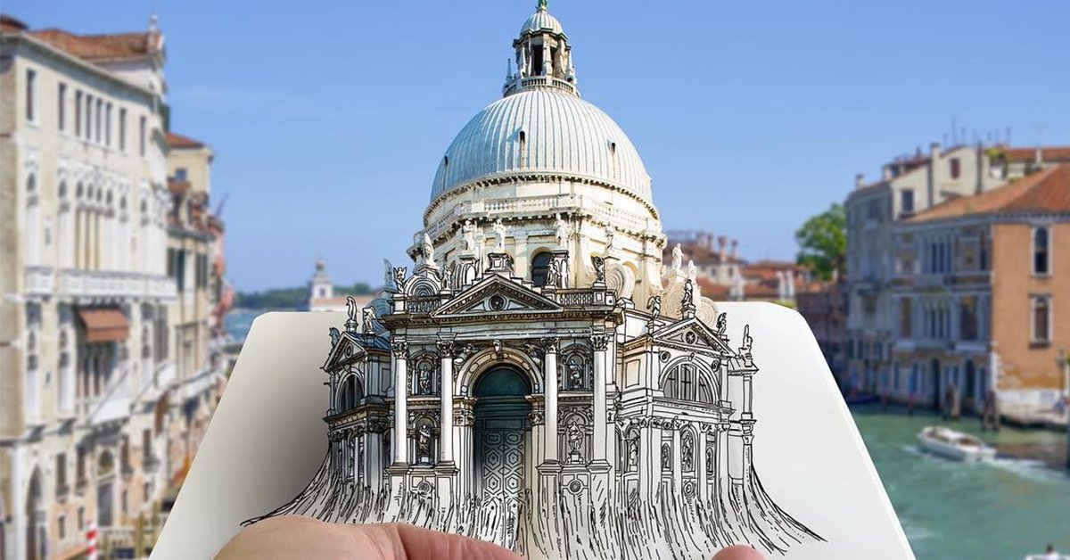 #3DSketchbook #Drawings of Famous #Landmarks Pop Off the Page bit.ly/2L4GU8e #Art