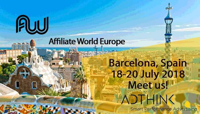 AdthinkCPA's tweet photo. @AdthinkCPA will be attending the Affiliate World Europe conference in Barcelona! 

With over 2,000 #AffiliateMarketing leaders attending, #AWE2018 conference is a wonderful opportunity to meet!

Book a meeting with us! https://t.co/uve9u3hGNs https://t.co/uzl0bU0irw