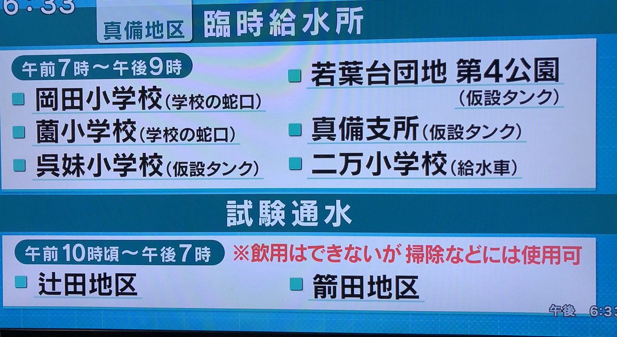 m1238s's tweet photo. 被災者はテレビは観れません
#岡山県内給水所 #拡散

#真備給水所 #高梁給水所 #矢掛給水所 #新見給水所

真備は、このあと順次30箇所設置予定です
時間制限あるので、少しでも多くの拡散、ご協力お願い致します https://t.co/Ssb1XXsYs6