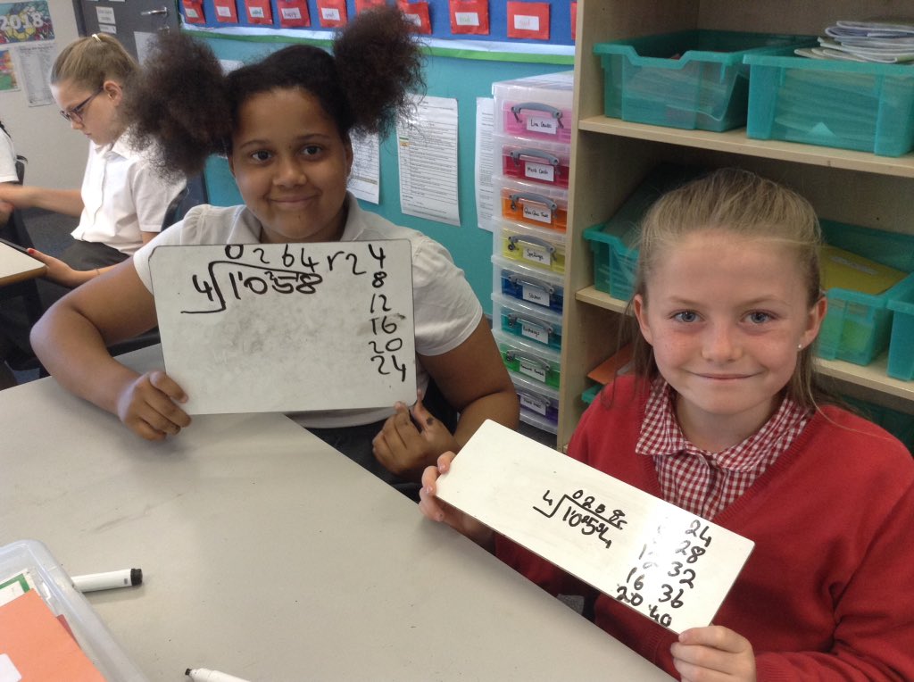 MissJoannouJLPS's tweet photo. Super proud of these two for cracking short division! They've been resilient all year and today they've impressed themselves #5KJ https://t.co/2CTEGeG8qQ