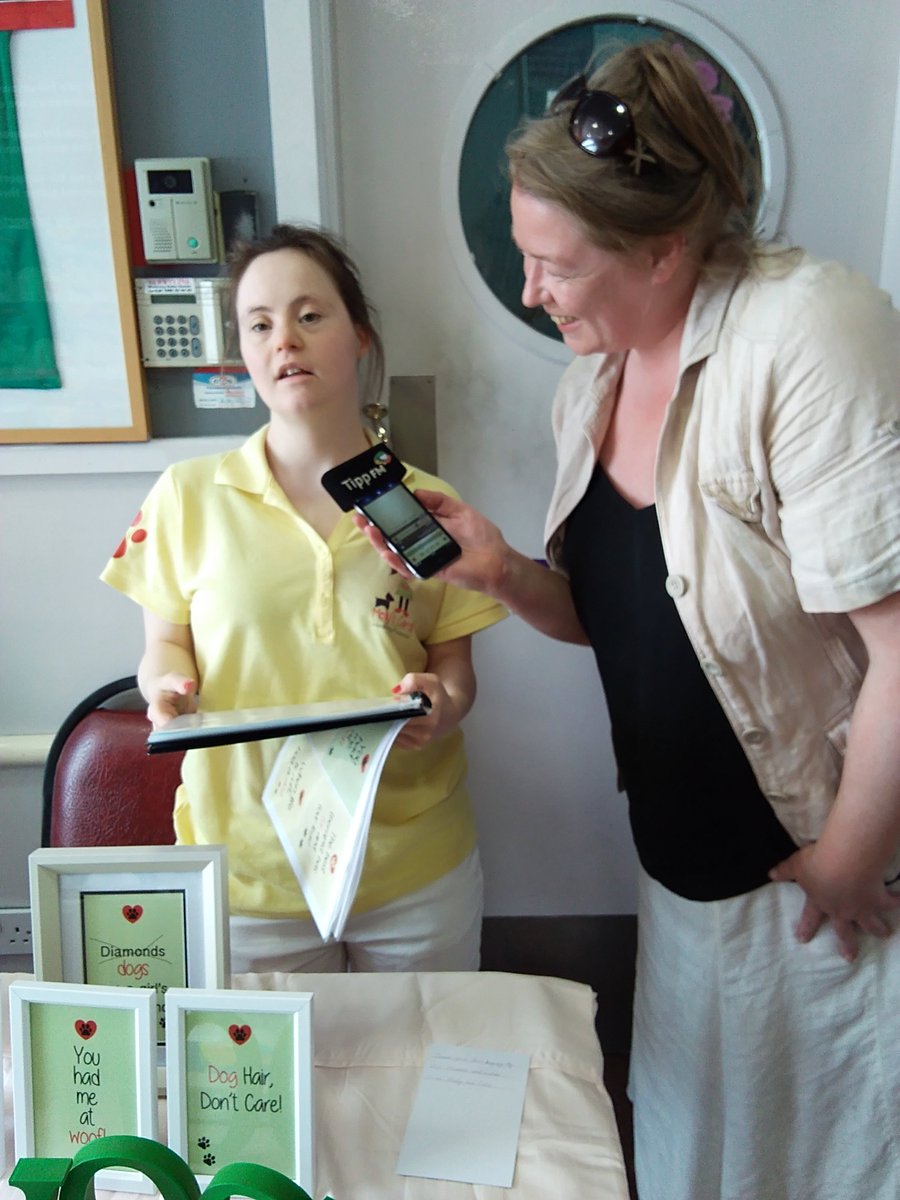 Molly , doing an interview with Trudy from Tipp FM # inspirational
