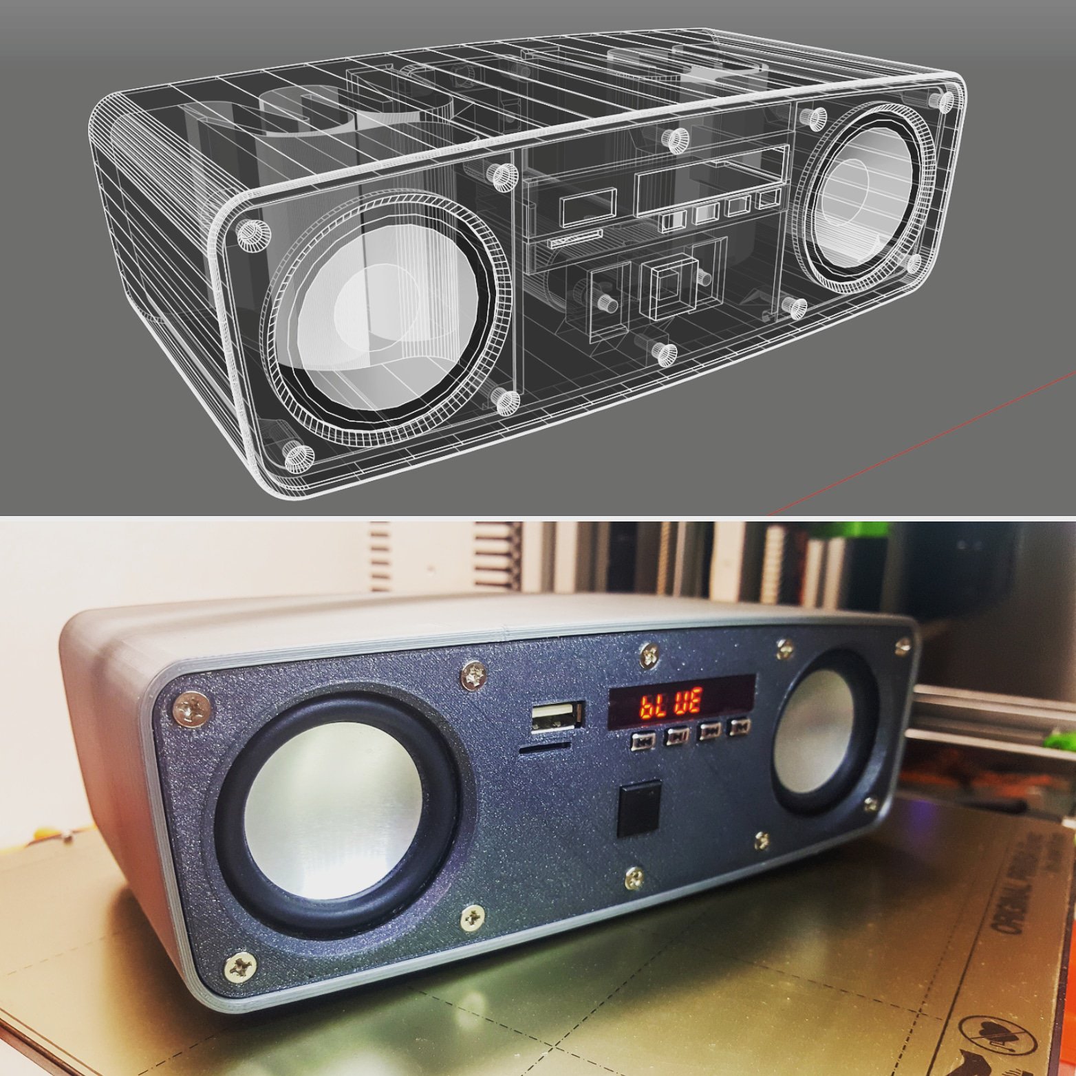 Barti Janos on Twitter: "3D printed portable bluetooth speaker #3dprinted #diy #prusai3mk3 #bluetoothspeaker https://t.co/oyU26nAOKO" / Twitter