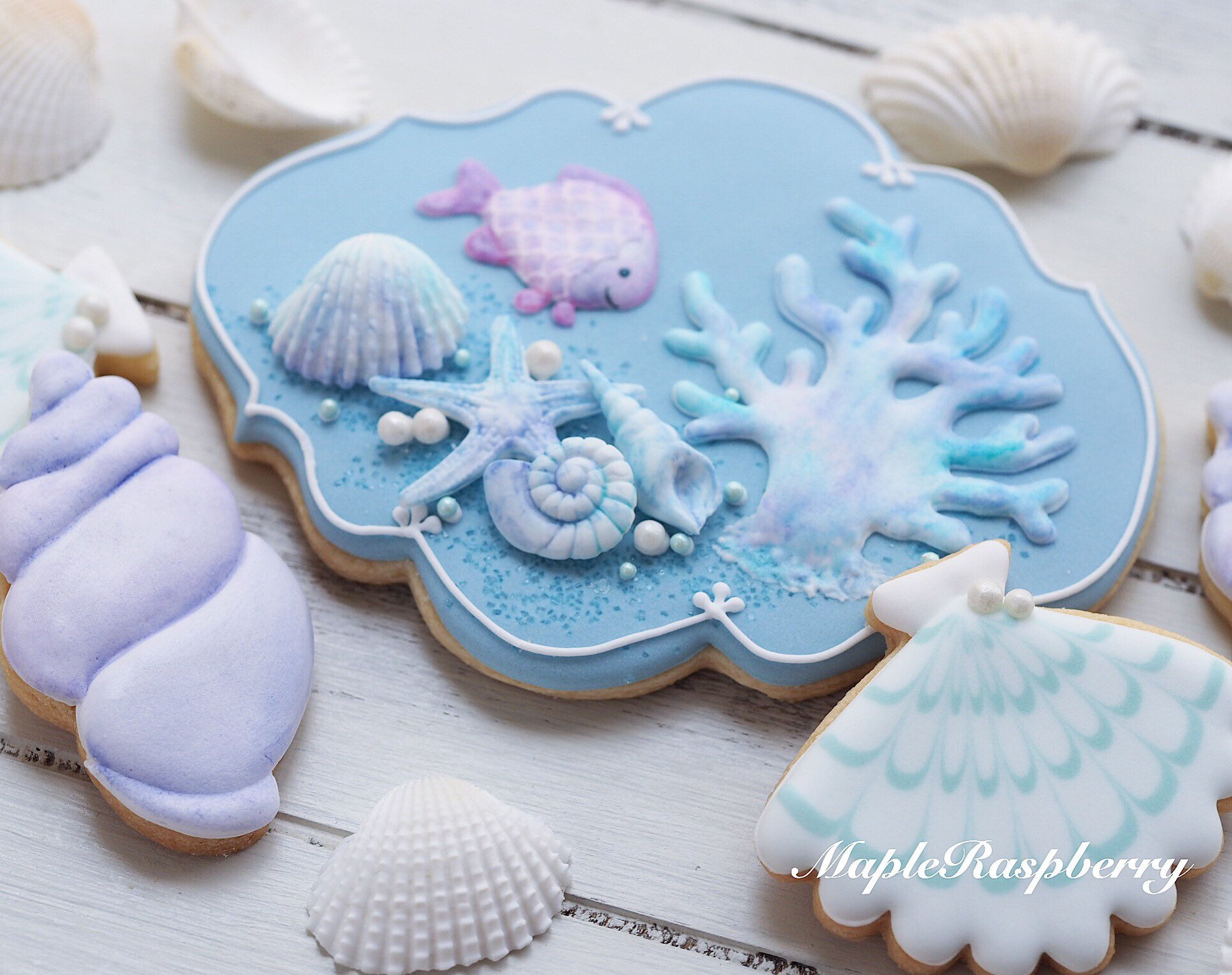 木苺 Twitter पर 珊瑚の海のクッキー作りました 水彩っぽい色使いで アイシングクッキー 夏 Cookies 貝殻 お菓子作り T Co Gkrdtsteo6 Twitter