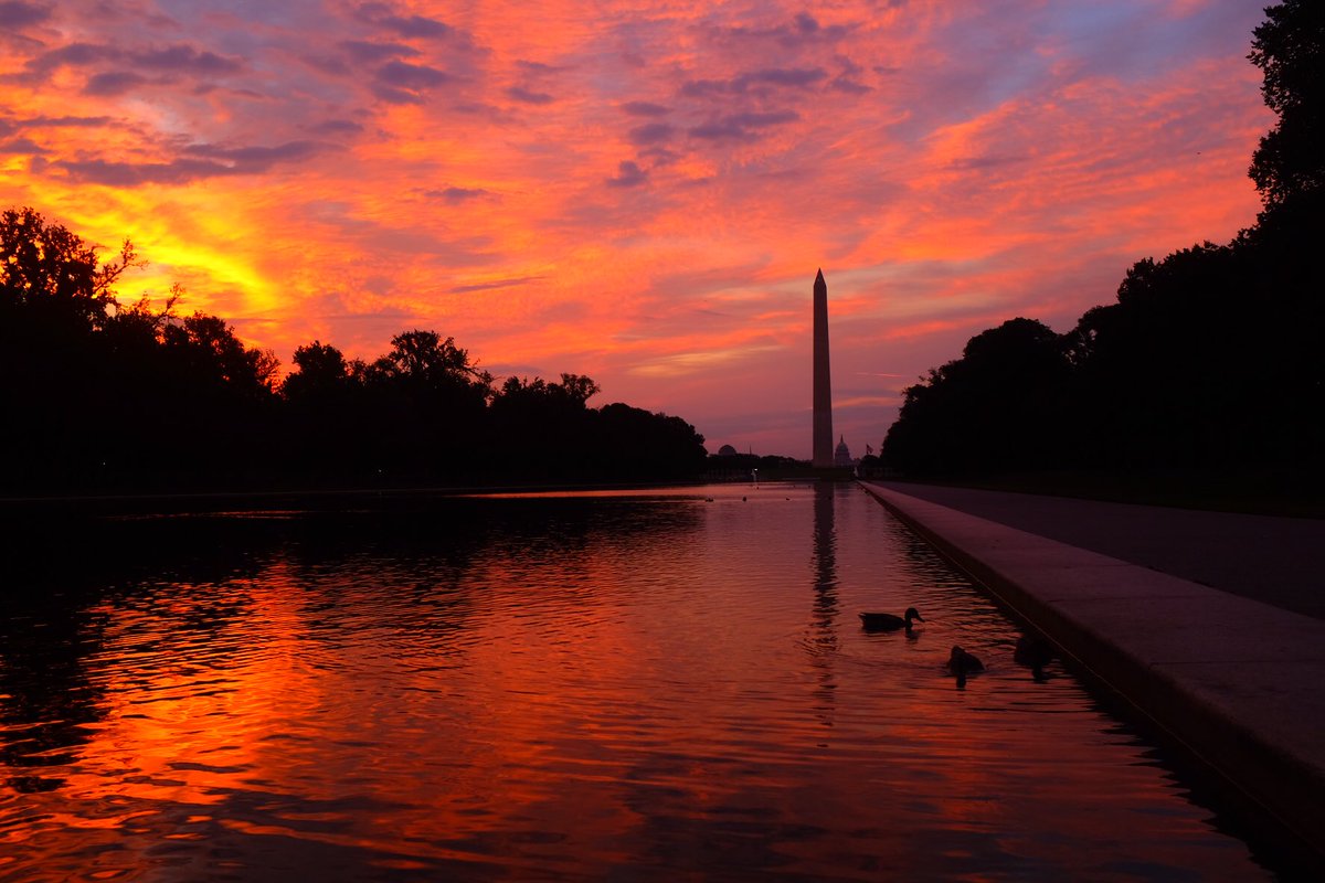 dcsplicer's tweet image. #sunrise from the #ReflectingPool ⁦@sunset_wx⁩ ⁦@ChuckBell4⁩ ⁦@capitalweather⁩ #sunrise #WashingtonDC ⁦@NationalMallNPS⁩ #washingtonmonument #ilovesunrisesandsunsets